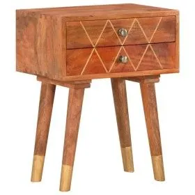 Mesita de noche de madera maciza de mango 43x30x58 cm de vidaXL, Mesitas de noche - Ref: Foro24-285853, Precio: 82,86 €, Desc...