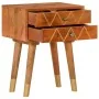 Mesita de noche de madera maciza de mango 43x30x58 cm de vidaXL, Mesitas de noche - Ref: Foro24-285853, Precio: 82,86 €, Desc...