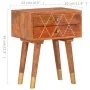 Mesita de noche de madera maciza de mango 43x30x58 cm de vidaXL, Mesitas de noche - Ref: Foro24-285853, Precio: 82,86 €, Desc...