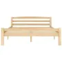 Estructura de cama de madera de pino maciza 140x200 cm de vidaXL, Camas y somieres - Ref: Foro24-322064, Precio: 121,41 €, De...