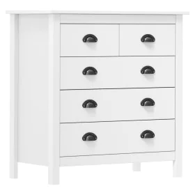 Hill bedside table solid white pine wood 79x40x80 cm by vidaXL, Sideboards - Ref: Foro24-288916, Price: 141,50 €, Discount: %