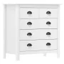 Mesita de noche Hill madera maciza de pino blanco 79x40x80 cm de vidaXL, Aparadores - Ref: Foro24-288916, Precio: 141,50 €, D...
