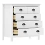 Mesita de noche Hill madera maciza de pino blanco 79x40x80 cm de vidaXL, Aparadores - Ref: Foro24-288916, Precio: 141,50 €, D...