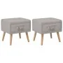 Mesitas de noche 2 unidades 40x35x40 cm tela gris de vidaXL, Mesitas de noche - Ref: Foro24-276378, Precio: 106,54 €, Descuen...