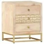 Mesita de noche de madera maciza de mango dorado 40x30x50 cm de vidaXL, Mesitas de noche - Ref: Foro24-286504, Precio: 146,06...