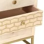 Mesita de noche de madera maciza de mango dorado 40x30x50 cm de vidaXL, Mesitas de noche - Ref: Foro24-286504, Precio: 146,06...