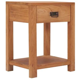 Mesita de noche de madera maciza de teca 35x35x50 cm de vidaXL, Mesitas de noche - Ref: Foro24-287231, Precio: 114,42 €, Desc...