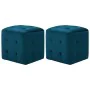 Mesitas de noche 2 unidades terciopelo azul 30x30x30 cm de vidaXL, Mesitas de noche - Ref: Foro24-249016, Precio: 88,68 €, De...