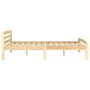 Estructura de cama de madera de pino maciza 140x200 cm de vidaXL, Camas y somieres - Ref: Foro24-322064, Precio: 121,41 €, De...