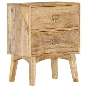 Mesita de noche de madera maciza de mango 40x35x55 cm de vidaXL, Mesitas de noche - Ref: Foro24-286464, Precio: 130,92 €, Des...