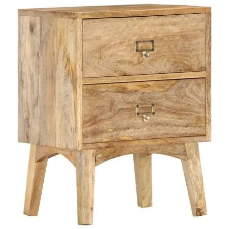 Mesita de noche de madera maciza de mango 40x35x55 cm de vidaXL, Mesitas de noche - Ref: Foro24-286464, Precio: 130,92 €, Des...