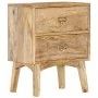 Mesita de noche de madera maciza de mango 40x35x55 cm de vidaXL, Mesitas de noche - Ref: Foro24-286464, Precio: 130,92 €, Des...