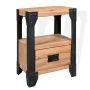 Mesita de noche de madera maciza acacia y acero 40x30x54 cm de vidaXL, Mesitas de noche - Ref: Foro24-244993, Precio: 80,80 €...