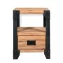 Mesita de noche de madera maciza acacia y acero 40x30x54 cm de vidaXL, Mesitas de noche - Ref: Foro24-244993, Precio: 80,80 €...