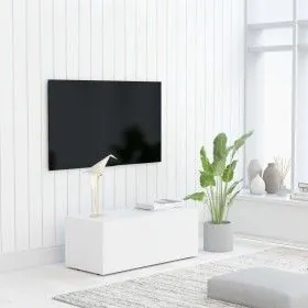 White plywood TV cabinet 80x34x30 cm by vidaXL, TV Furniture - Ref: Foro24-801859, Price: 59,99 €, Discount: %