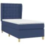 Box spring bed with blue fabric mattress 90x190 cm by , Beds and slatted bases - Ref: Foro24-3128811, Price: 331,30 €, Discou...