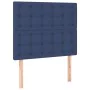 Box spring bed with blue fabric mattress 90x190 cm by , Beds and slatted bases - Ref: Foro24-3128811, Price: 331,30 €, Discou...