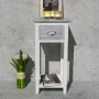 Grau-weißer Nachttisch mit 1 Schublade von vidaXL, Nachttische - Ref: Foro24-242038, Preis: 49,57 €, Rabatt: %