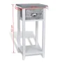 Grau-weißer Nachttisch mit 1 Schublade von vidaXL, Nachttische - Ref: Foro24-242038, Preis: 49,57 €, Rabatt: %