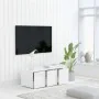 Weißer TV-Schrank aus Sperrholz, 80 x 34 x 30 cm von vidaXL, TV-Möbel - Ref: Foro24-801859, Preis: 59,99 €, Rabatt: %