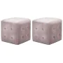 Mesitas de noche 2 unidades terciopelo rosa 30x30x30 cm de vidaXL, Mesitas de noche - Ref: Foro24-249020, Precio: 83,44 €, De...