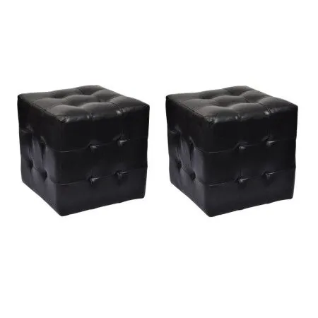 Taburetes cubo negros de vidaXL, Mesitas de noche - Ref: Foro24-60740, Precio: 71,84 €, Descuento: %