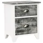 Nightstands with drawers 2 units gray and white by vidaXL, Nightstands - Ref: Foro24-242041, Price: 71,24 €, Discount: %