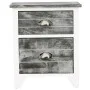 Nightstands with drawers 2 units gray and white by vidaXL, Nightstands - Ref: Foro24-242041, Price: 71,24 €, Discount: %