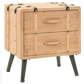 Mesita de noche madera maciza de abeto 50x35x57 cm de vidaXL, Mesitas de noche - Ref: Foro24-245771, Precio: 122,86 €, Descue...