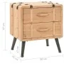 Mesita de noche madera maciza de abeto 50x35x57 cm de vidaXL, Mesitas de noche - Ref: Foro24-245771, Precio: 122,86 €, Descue...