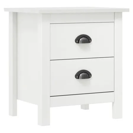 Nachttisch Hill aus massivem Kiefernholz, weiß, 46x35x49,5 cm von vidaXL, Nachttische - Ref: Foro24-288904, Preis: 50,98 €, R...