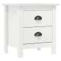 Mesita de noche Hill madera maciza de pino blanco 46x35x49,5 cm de vidaXL, Mesitas de noche - Ref: Foro24-288904, Precio: 50,...