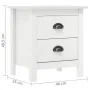 Nachttisch Hill aus massivem Kiefernholz, weiß, 46x35x49,5 cm von vidaXL, Nachttische - Ref: Foro24-288904, Preis: 50,98 €, R...