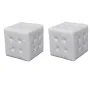 Taburetes cubo blancos de vidaXL, Mesitas de noche - Ref: Foro24-60739, Precio: 73,06 €, Descuento: %