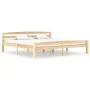 Estructura de cama de madera maciza de pino 200x200 cm de vidaXL, Camas y somieres - Ref: Foro24-322067, Precio: 108,37 €, De...