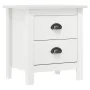 Mesita de noche Hill madera maciza de pino blanco 46x35x49,5 cm de vidaXL, Mesitas de noche - Ref: Foro24-288908, Precio: 102...
