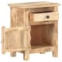 Mesita de noche de madera de mango rugosa 40x30x50 cm de vidaXL, Mesitas de noche - Ref: Foro24-320234, Precio: 149,92 €, Des...
