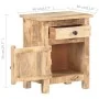 Mesita de noche de madera de mango rugosa 40x30x50 cm de vidaXL, Mesitas de noche - Ref: Foro24-320234, Precio: 149,92 €, Des...