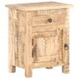 Mesita de noche de madera de mango rugosa 40x30x50 cm de vidaXL, Mesitas de noche - Ref: Foro24-320234, Precio: 149,92 €, Des...