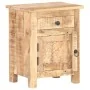 Mesita de noche de madera de mango rugosa 40x30x50 cm de vidaXL, Mesitas de noche - Ref: Foro24-320234, Precio: 149,92 €, Des...