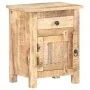 Mesita de noche de madera de mango rugosa 40x30x50 cm de vidaXL, Mesitas de noche - Ref: Foro24-320234, Precio: 149,92 €, Des...