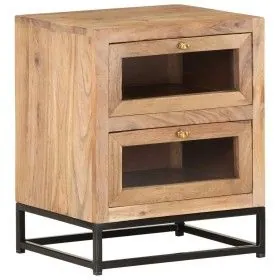 Nachttisch aus massivem Akazienholz, 40 x 30 x 50 cm von vidaXL, Nachttische - Ref: Foro24-323507, Preis: 106,04 €, Rabatt: %