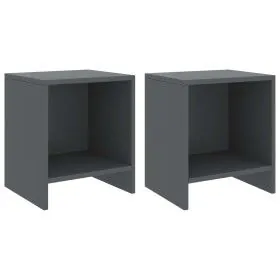 Nightstands 2 pcs dark gray pine wood 35x30x40 cm by vidaXL, Nightstands - Ref: Foro24-322244, Price: 39,83 €, Discount: %