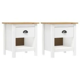 Mesitas de noche 2 uds Hill madera maciza de pino 46x35x49,5 cm de vidaXL, Mesitas de noche - Ref: Foro24-288970, Precio: 83,...