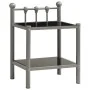 Mesitas de noche 2 unidades metal y vidrio gris y negro de vidaXL, Mesitas de noche - Ref: Foro24-325077, Precio: 45,86 €, De...