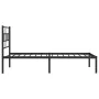 Bed frame with black metal headboard 75x190 cm by , Beds and slatted bases - Ref: Foro24-355649, Price: 64,07 €, Discount: %