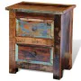 Mesita de noche con 2 cajones madera maciza reciclada de vidaXL, Mesitas de noche - Ref: Foro24-241643, Precio: 168,61 €, Des...