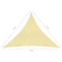Toldo de vela triangular HDPE 5x5x5 m m beige de vidaXL, Sombrillas - Ref: Foro24-42286, Precio: 31,69 €, Descuento: %