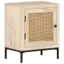 Mesita de noche madera maciza mango y caña natural 40x30x50 cm de vidaXL, Mesitas de noche - Ref: Foro24-323509, Precio: 76,2...