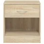 Nightstands 2 units with one drawer and oak shelf by vidaXL, Nightstands - Ref: Foro24-242546, Price: 53,76 €, Discount: %
